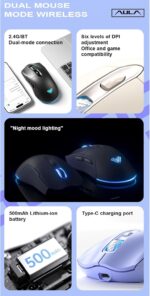 AULA SC525 Wireless Bluetooth RGB Gaming Mouse